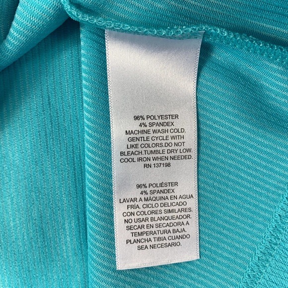 Royalty by Maluma Mens Textured Ottoman Stripe Short Sleeve T-Shirt Turquoise L - Picture 4 of 5